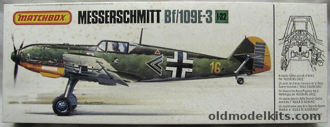 Matchbox 1/32 Messerschmitt Bf-109 E3/4 Emil - Adolf Galland JG26 / Slovakian Air Force JG52 1942 / 3/4 JG2 'Richthofen' France 1940, PK-502 plastic model kit